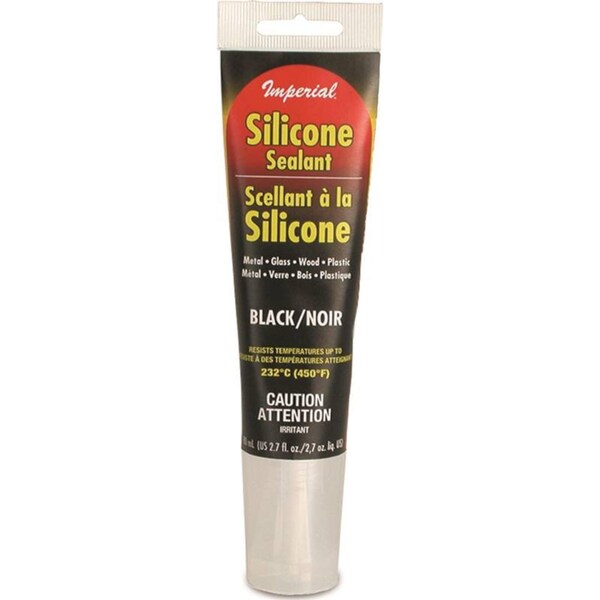 Imperial Mfg Sealant Silicone 2.7Oz Black KK0309 Zoro